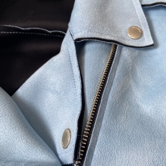 Members Only Blue Faux Leather Jacket - Picture 2 of 5